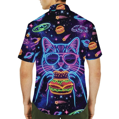 Second lifestyle view of the matching family hawaiian shirt