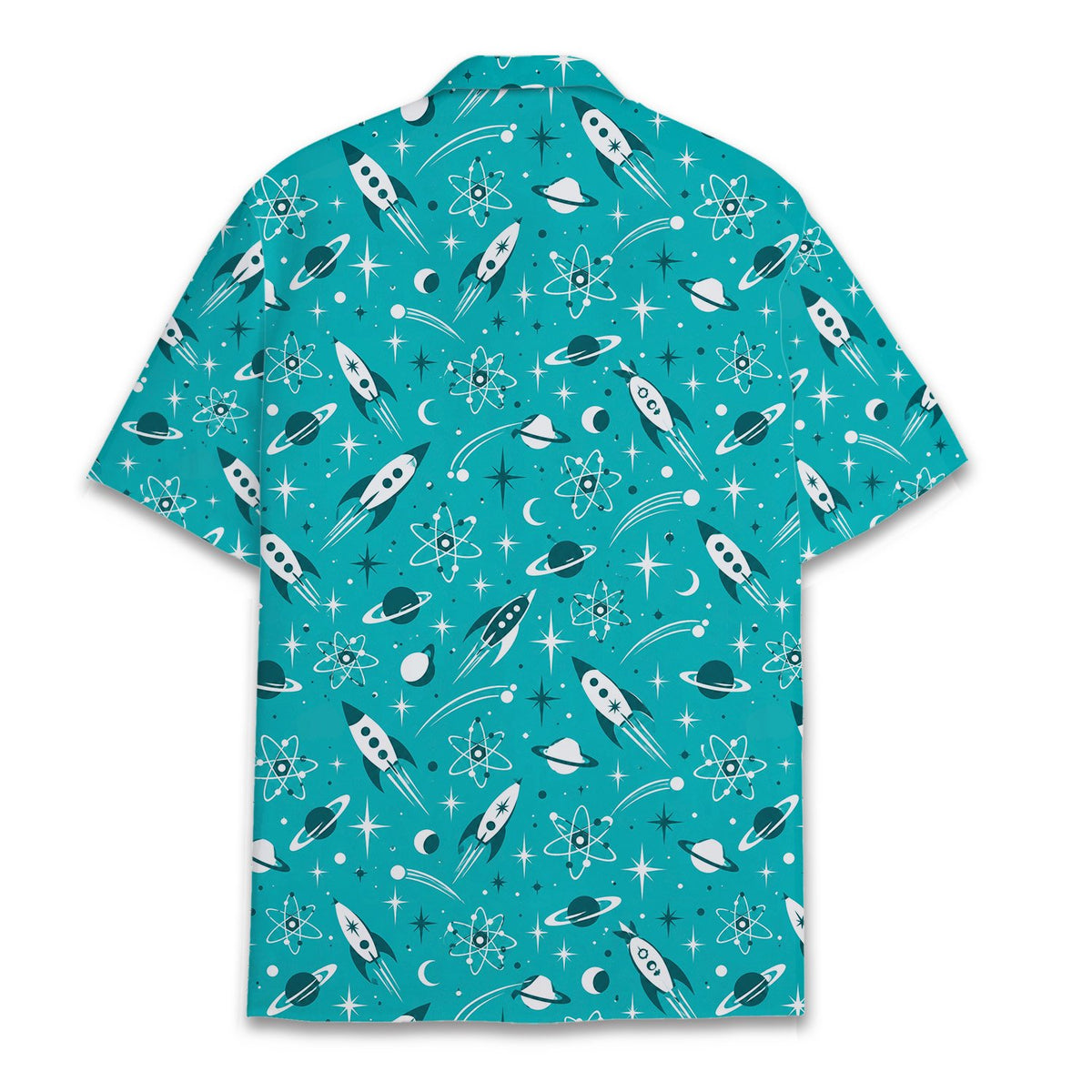 Alternative back view of the matching family Hawaiian shirt