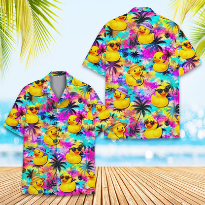 Detailed front view showing summer accessories and palm tree silhouettes