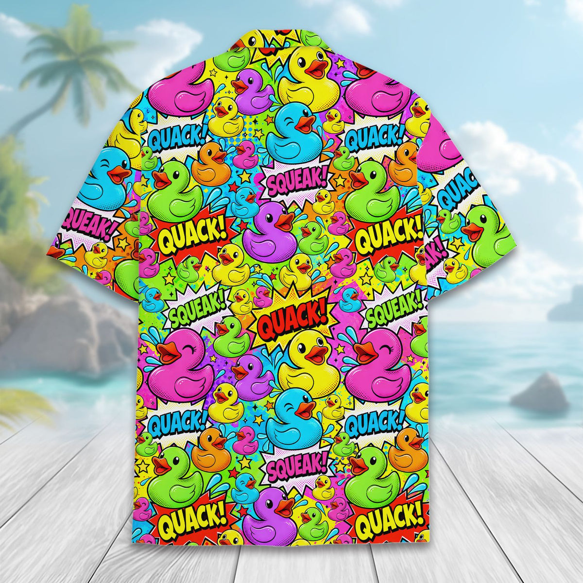 Third back view of the family hawaiian shirts