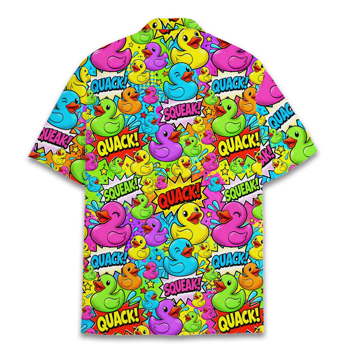 Back view of the rubber duck pop art shirt