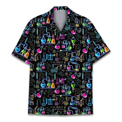 Detailed front view highlighting the molecular structures on the black background