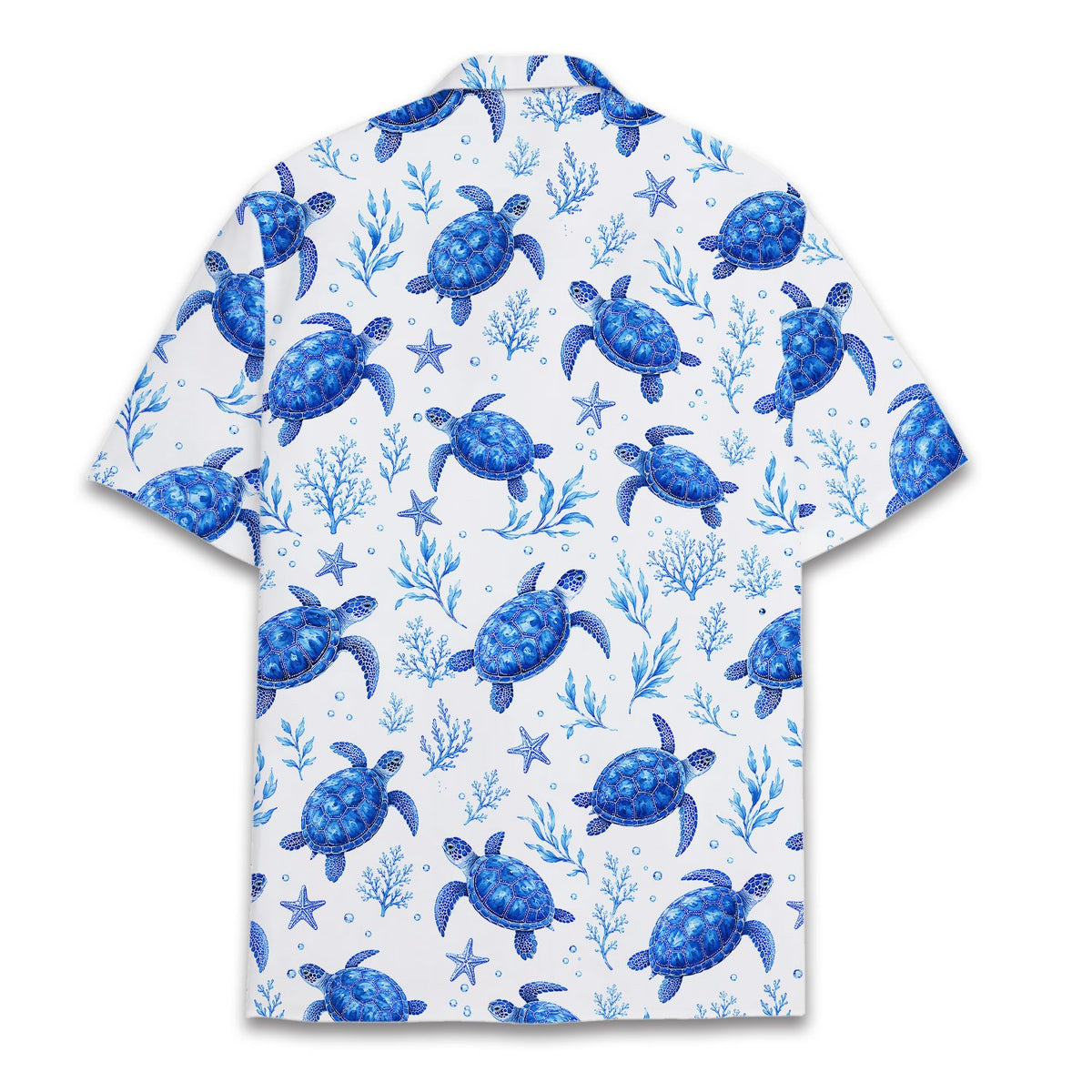 Lifestyle view of people wearing the matching family hawaiian shirts