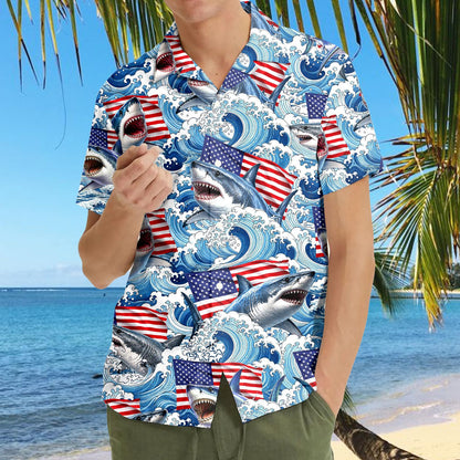 Fifth lifestyle view of the adult hawaiian shirt in a casual setting