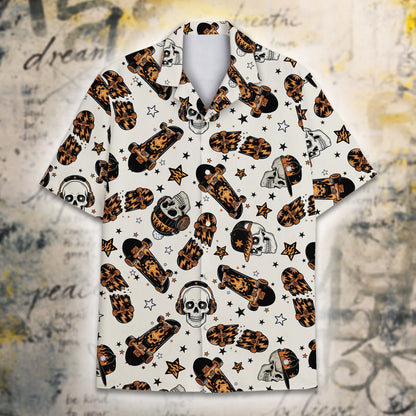 Another front view of the matching family hawaiian shirt