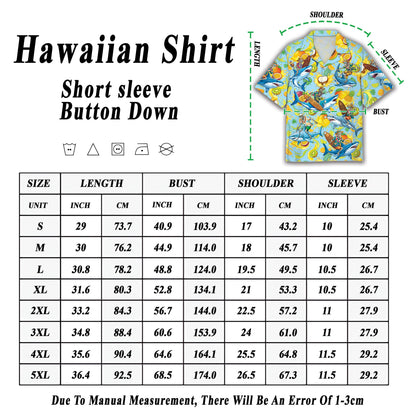 Fourth lifestyle view of the matching family hawaiian shirt