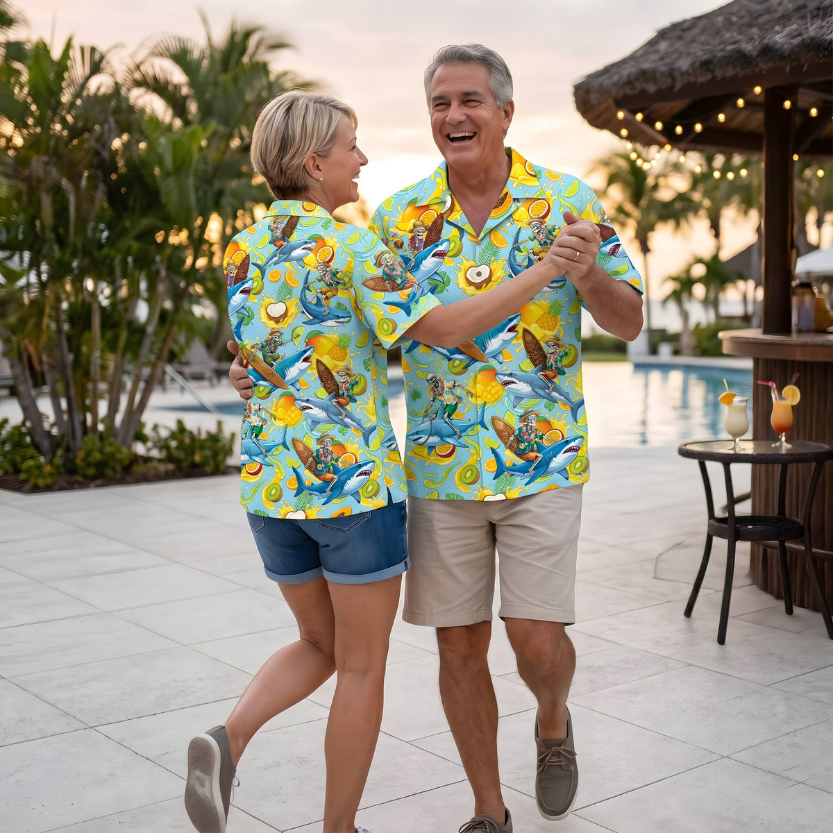 Fifth lifestyle view highlighting the skeleton and shark design