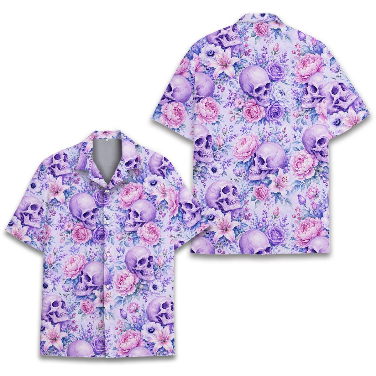 Another lifestyle view featuring the matching family hawaiian shirts