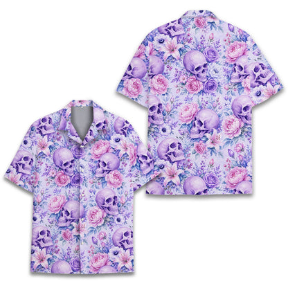 Another lifestyle view featuring the matching family hawaiian shirts