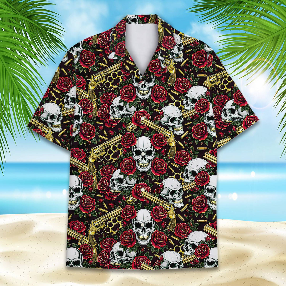Additional front view of the matching family hawaiian shirt