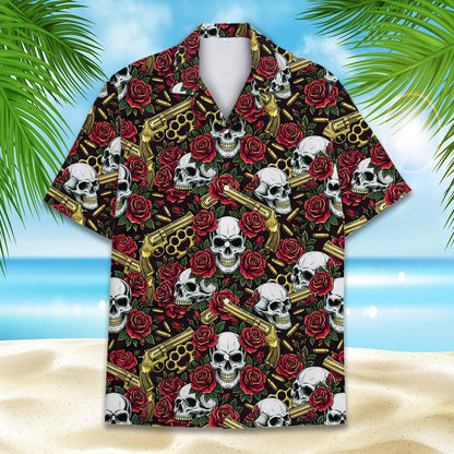 Additional front view of the matching family hawaiian shirt