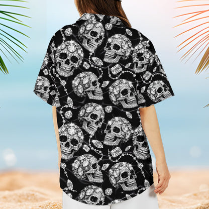 Second lifestyle view of the matching family hawaiian shirts in a casual setting