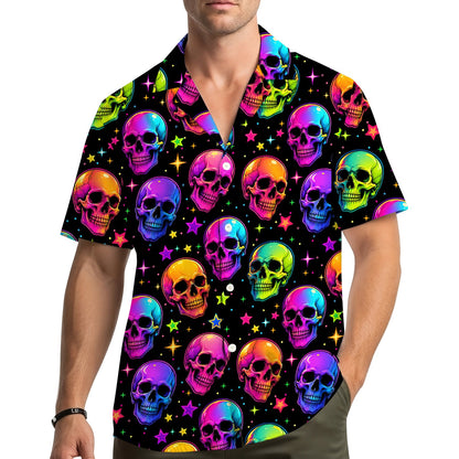 Lifestyle view of the matching family hawaiian shirts being worn