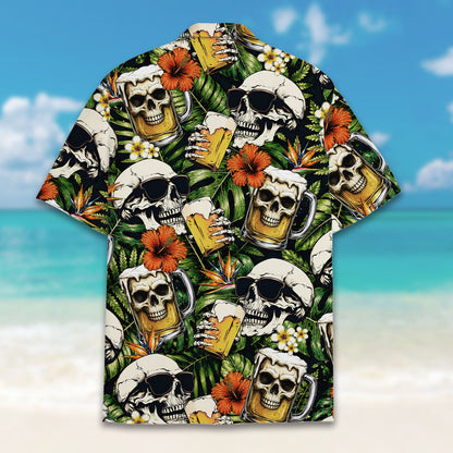 Detail back view of family matching hawaiian shirt