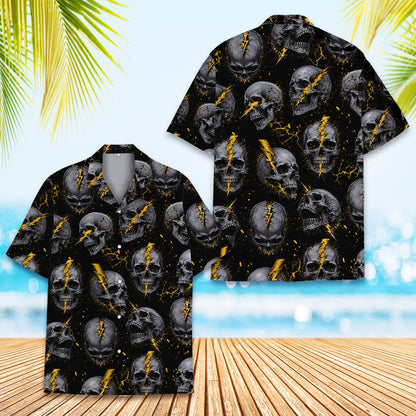 Detailed front view of the matching family hawaiian shirt