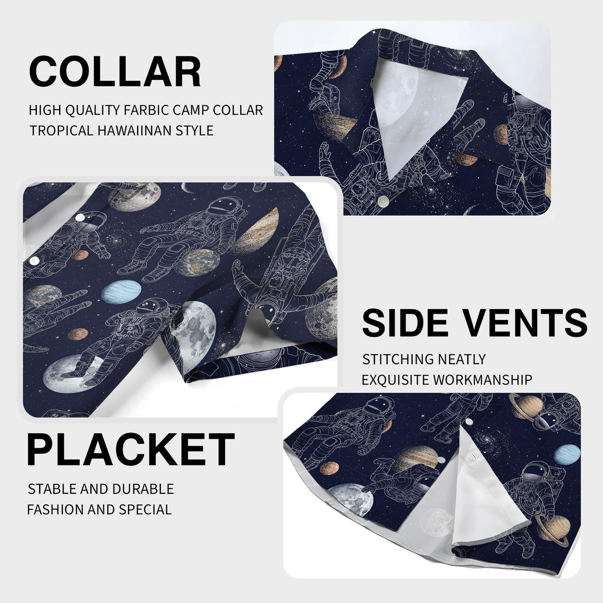 Another lifestyle angle of people enjoying the outdoors in space hawaiian shirts
