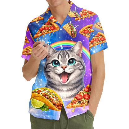 Third lifestyle view highlighting the comfortable fit of the matching family hawaiian shirt