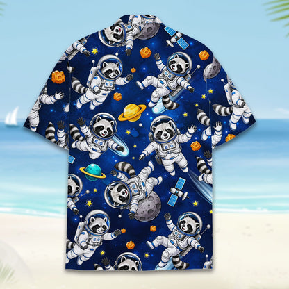 Second lifestyle view featuring the space raccoon pattern in a casual setting