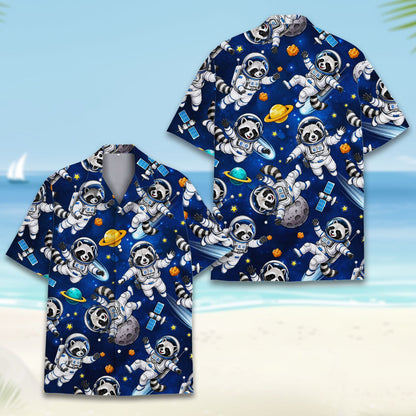 Fabric detail view showing the polyester texture and starry planet print