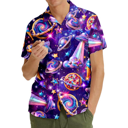 Third lifestyle view highlighting the vibrant candy planet print