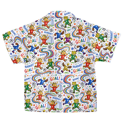 Alternative back view of the sports animals hawaiian shirt