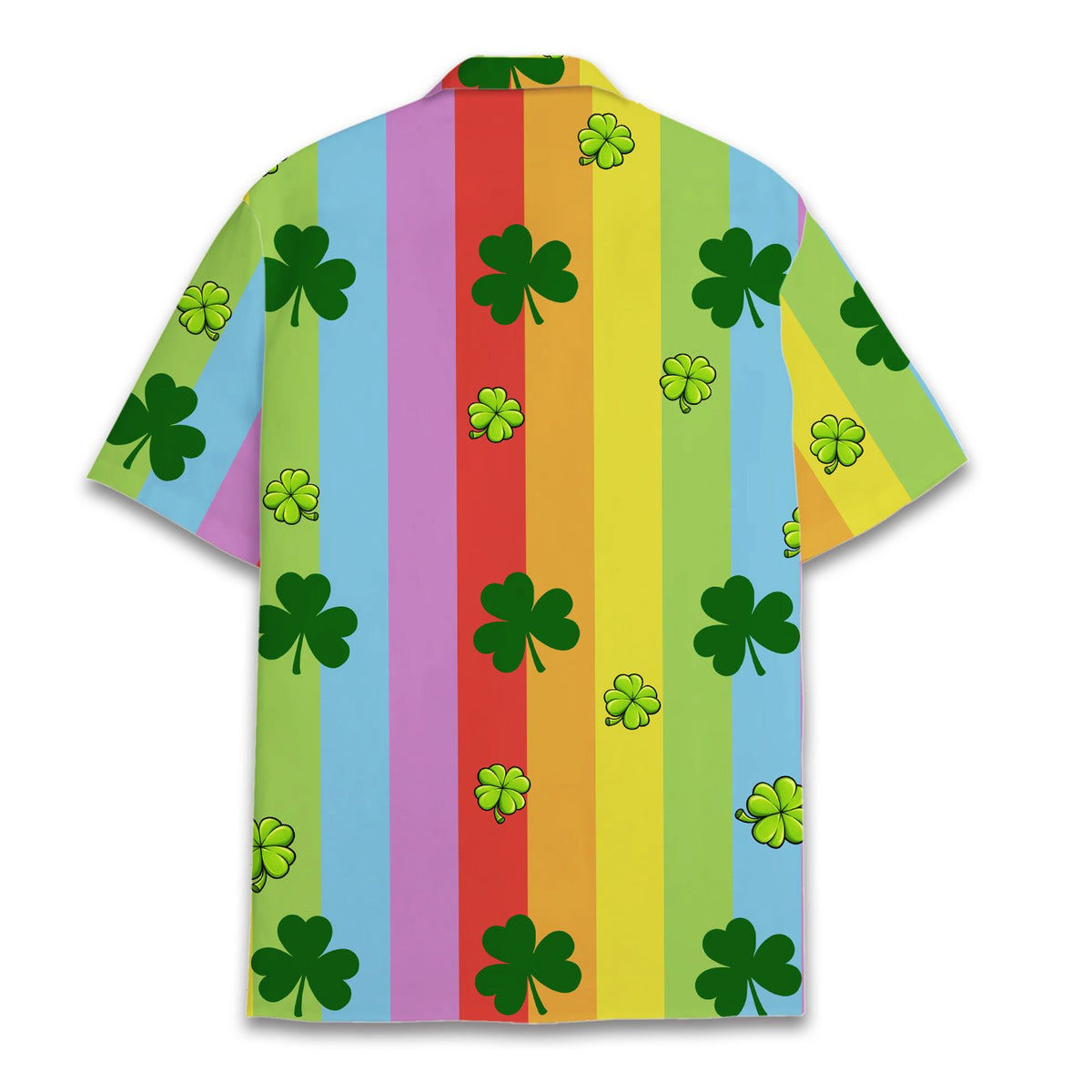 Back view of the multicolor Patrick Hawaiian shirt