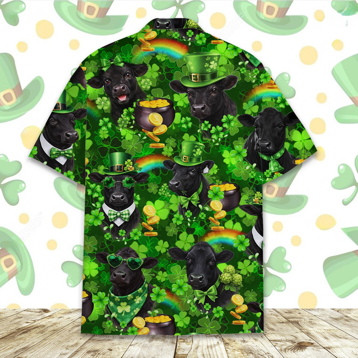 Back view of the St. Patrick's Day hawaiian shirt