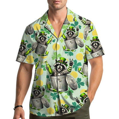 Lifestyle view of the patrick hawaiian shirt worn by a model