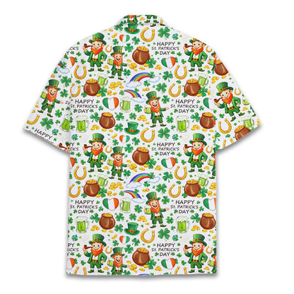St. Patrick's Day hawaiian shirt, back view