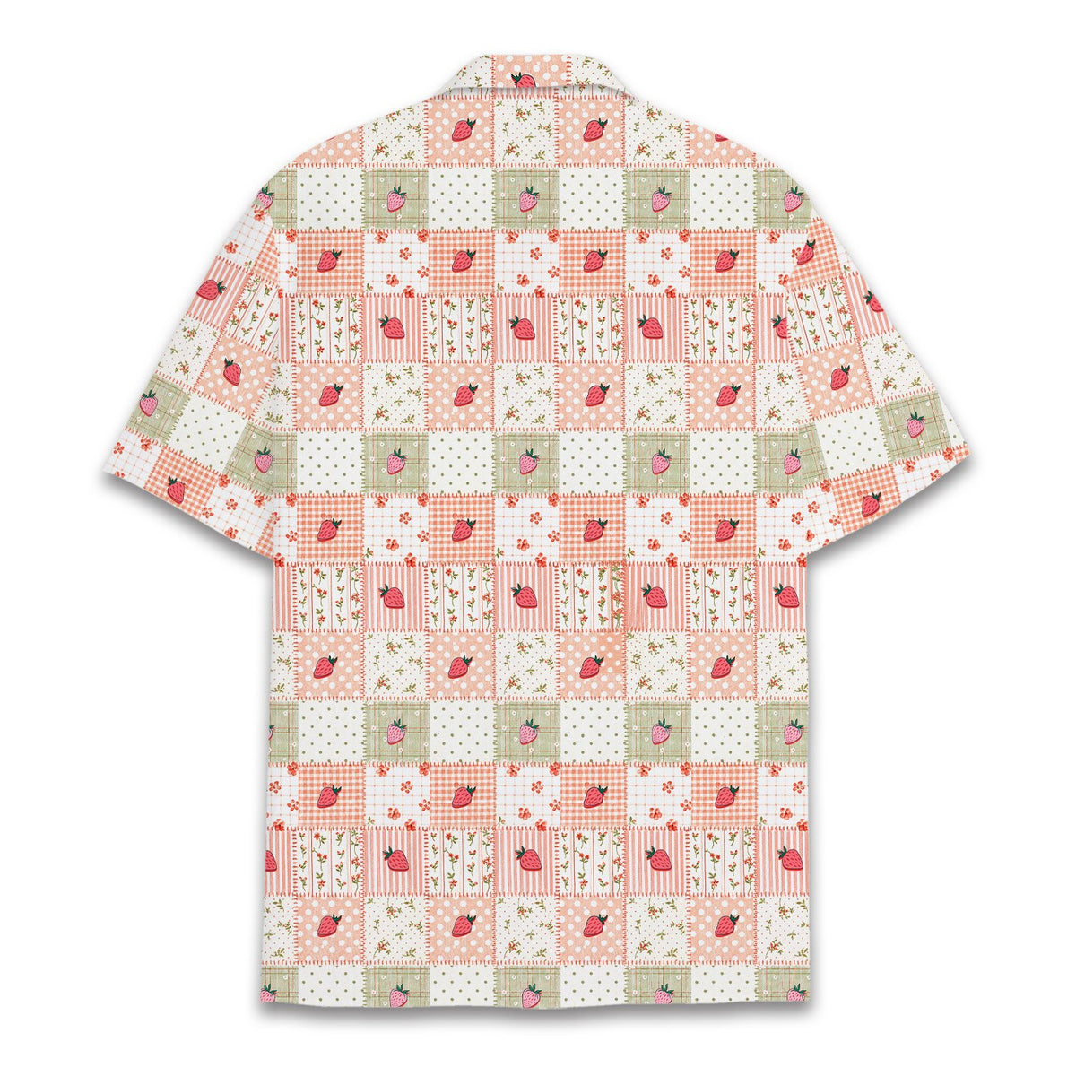 Additional back view of the summer hawaiian shirt