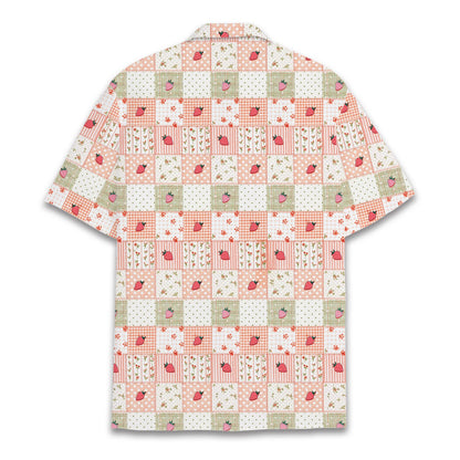 Additional back view of the summer hawaiian shirt
