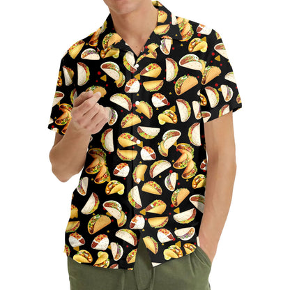 Second lifestyle shot showing the tacos hawaiian shirt in a casual setting