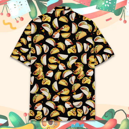 Detailed view highlighting the fabric and colorful taco pattern