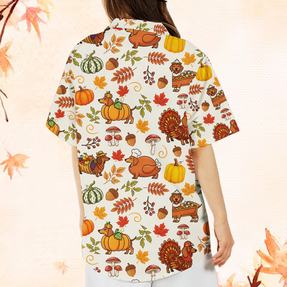 Another lifestyle view featuring the holiday hawaiian shirt in a casual setting