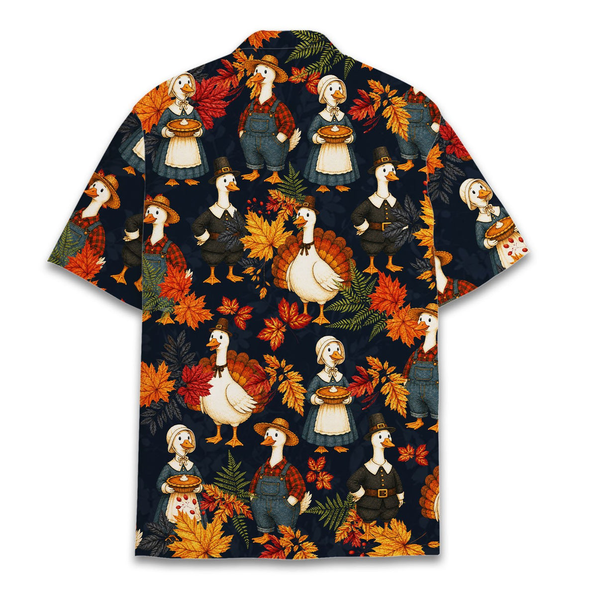 Back view of the hawaiian thanksgiving shirt