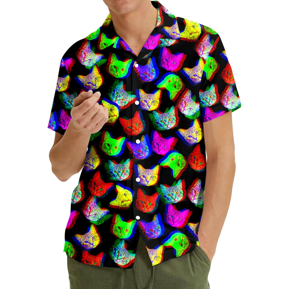 Lifestyle image 3 of matching family hawaiian shirts