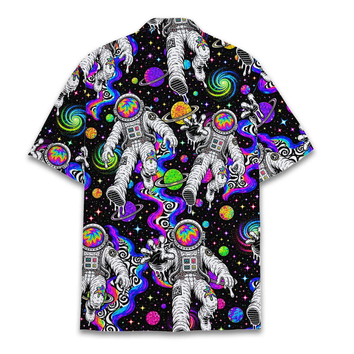 Trippy space astronaut hawaiian shirt main view