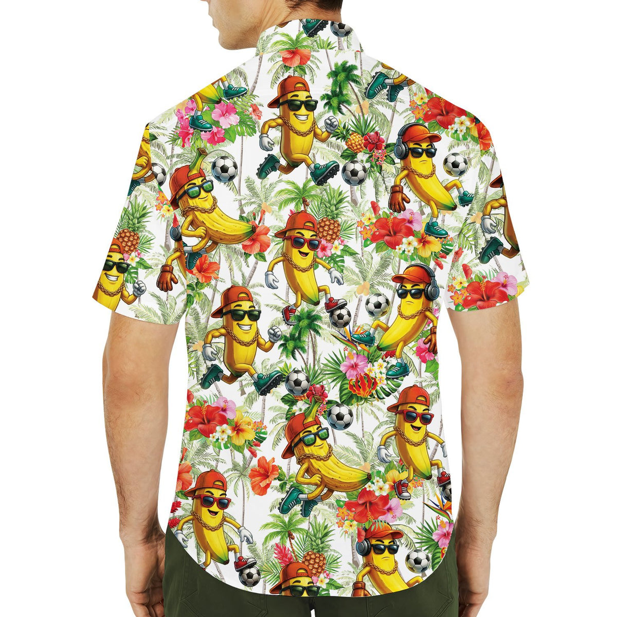 Second lifestyle view featuring the matching family hawaiian shirt