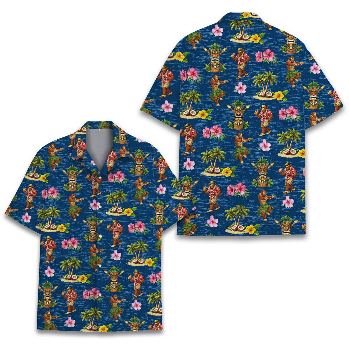 Detailed back view showing the seamless repeating vacation pattern