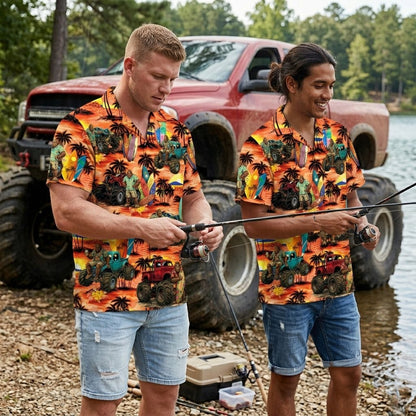 Second lifestyle view showing the tropical bigfoot design