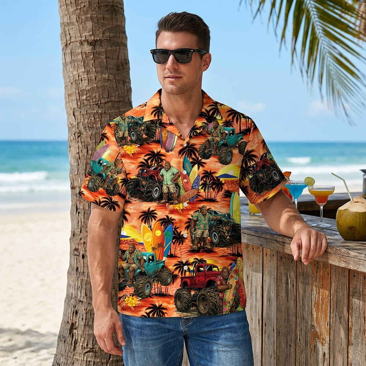 Third lifestyle view highlighting the vibrant orange and yellow colors