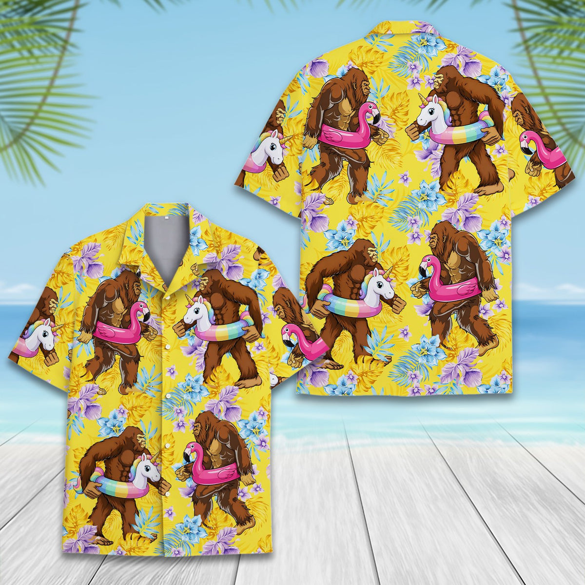 Another lifestyle view highlighting the fun bigfoot pool float design