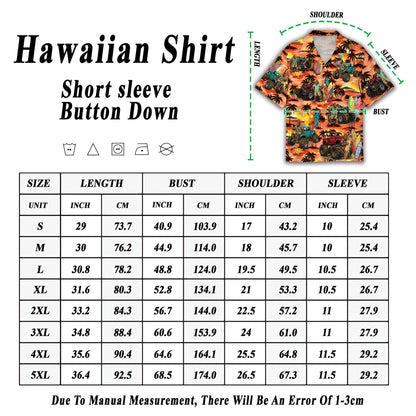 Final view of the hawaiian shirt fabric and pattern