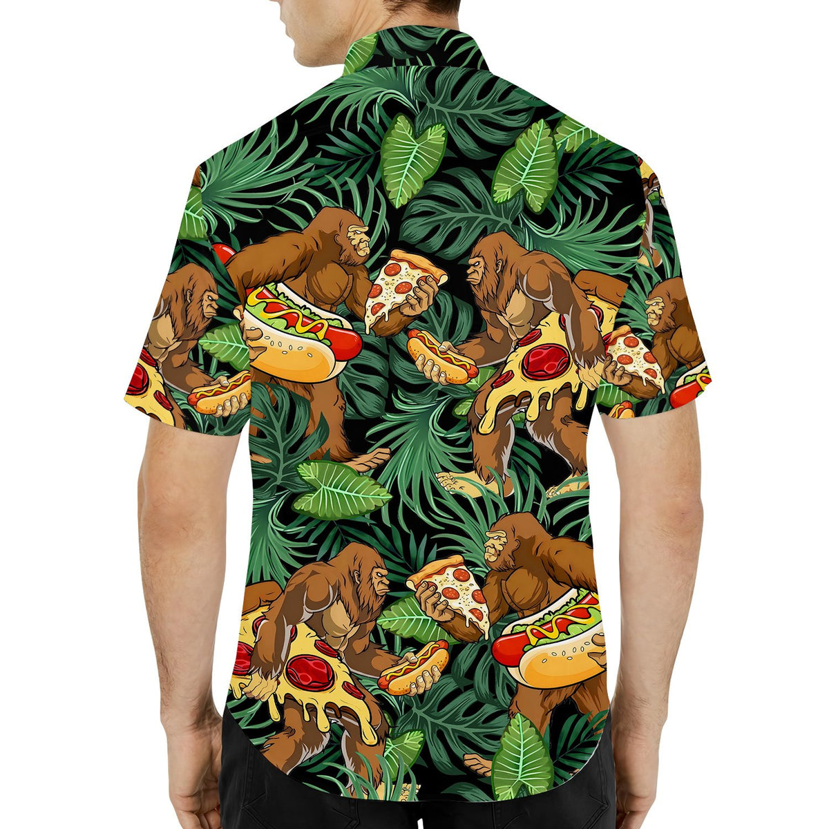 Fifth lifestyle shot of the quirky summer hawaiian shirt