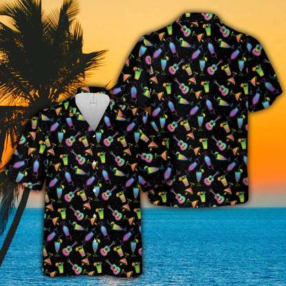 Another lifestyle view of the matching family hawaiian shirt