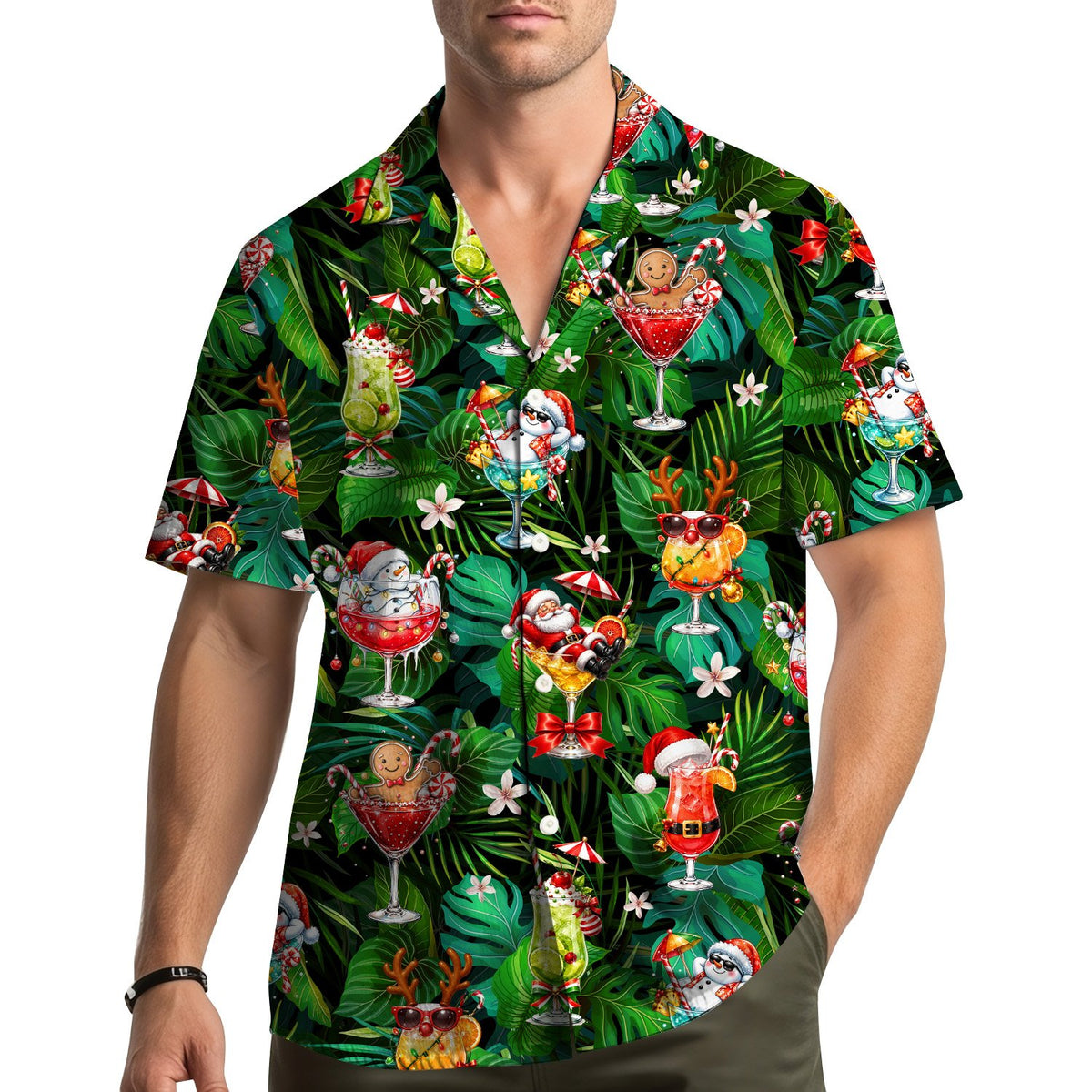 Additional lifestyle view showcasing the matching family hawaiian shirts