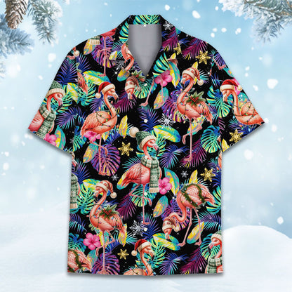 Another front view of the holiday hawaiian shirt