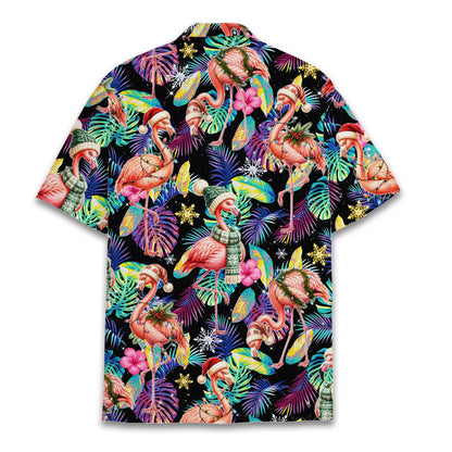 Lifestyle view of family wearing matching hawaiian shirts