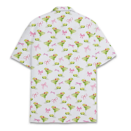 Back view of the tropical drinks hawaiian shirt