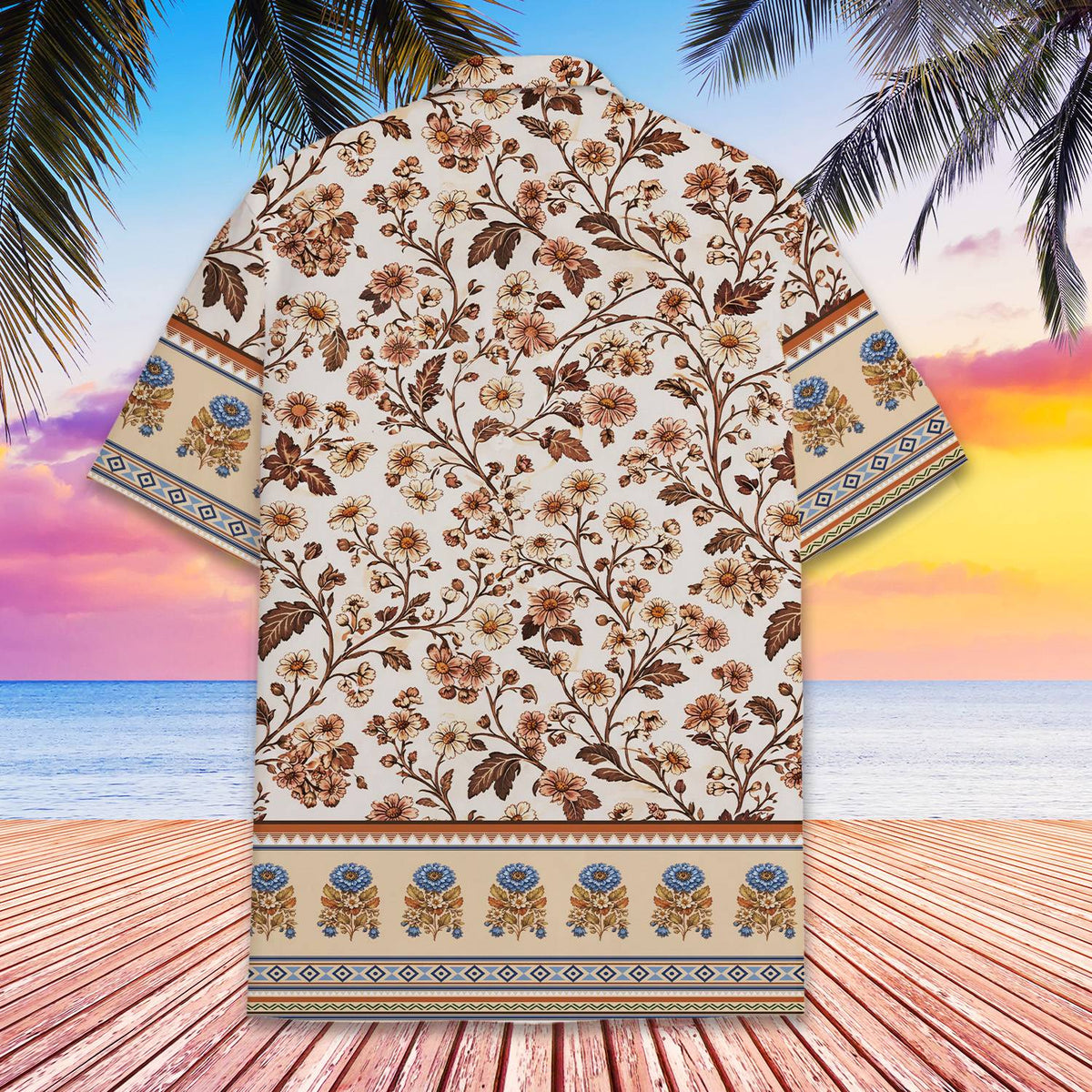 Alternative back view of the hawaiian shirt